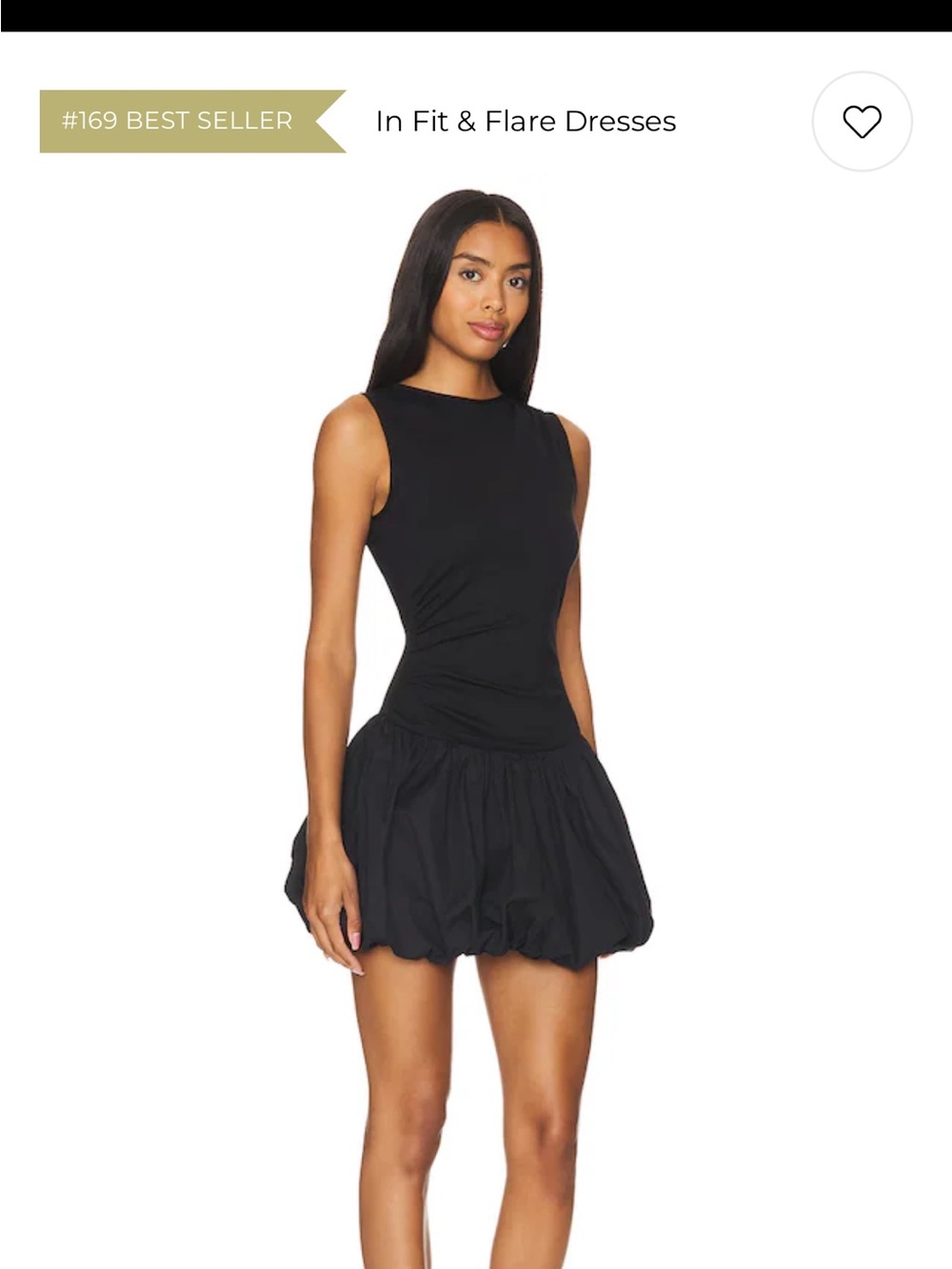 SNDYs Black Sleeveless Fit-and-Flare Mini Dress